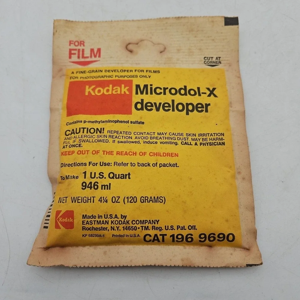 Kodak Microdol-X Developer 4.5 Ounces Brand New Old Stock Vintage Makes 1 Quart